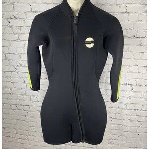 Sherwood Black 7mm Full Front Zip Long Sleeve Shorty Diving Wetsuit Size 14